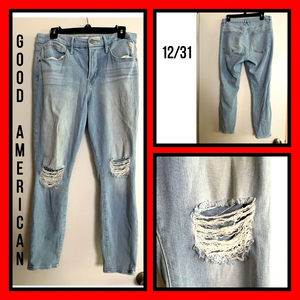 Good American Distressed Skinny Jeans 12/31